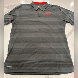 Nike Black and Gray Men's Georgia Bulldogs Polo Shirt